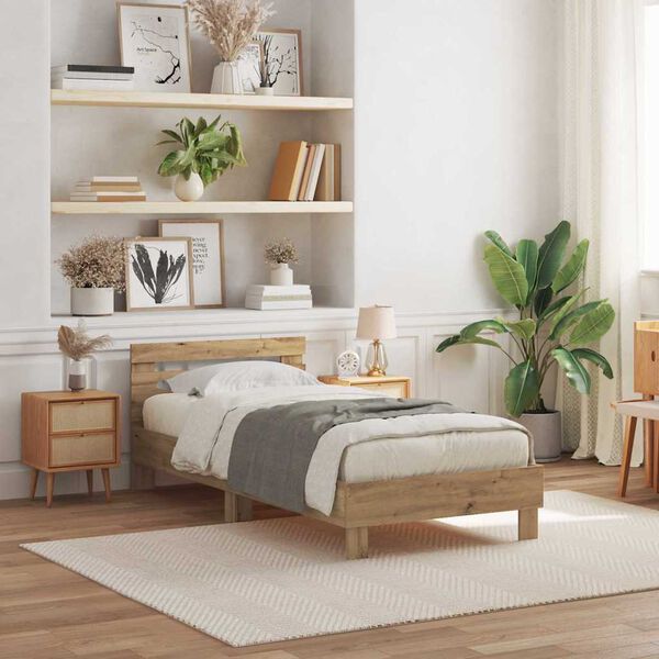 vidaXL S&auml;ngram artisan ek 90 x 200 cm Konstruerat tr&auml;