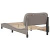 vidaXL Bed Frame without Mattress "Hvar" Taupe 90x190 cm Fabric