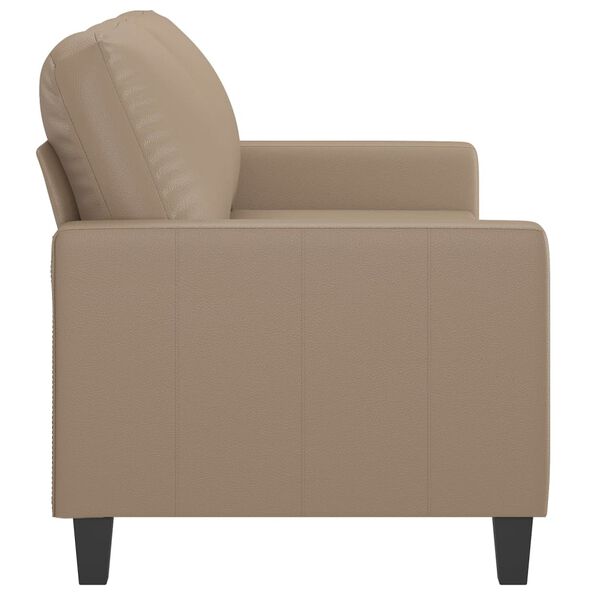 vidaXL 2-sitssoffa cappuccino 140 cm konstläder