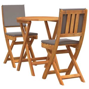 vidaXL Bistroset 3 st Olivenatur Massivt Akaciatr&auml;