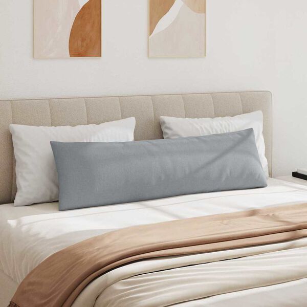 vidaXL Sofakuddar 2 pcs Ljusgr&aring; 145 x 40 cm tyg