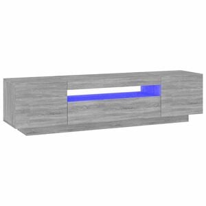 vidaXL TV-b&auml;nk med LED-belysning gr&aring; sonoma 160x35x40 cm