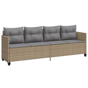 vidaXL Sols&auml;ng med dynor beige konstrotting