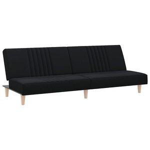 vidaXL B&auml;ddsoffa svart tyg