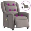 vidaXL Elektrisk massagef&aring;t&ouml;lj taupe tyg