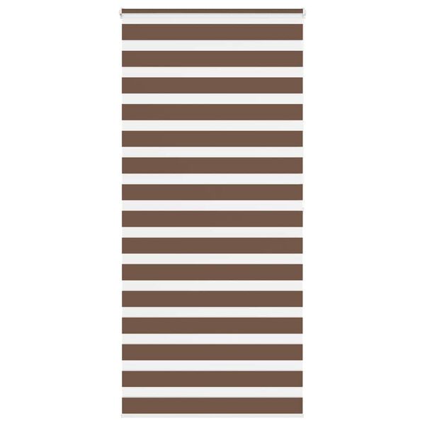 vidaXL Rullgardin zebra brun 105x200 cm tyg bredd 100,9 cm polyester