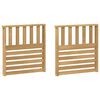 vidaXL Armst&ouml;dmodul 2 pcs Vit 60 x 6 x 61 cm Massivt Akaciatr&auml;