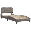 vidaXL Bed Frame without Mattress "Hvar" Taupe 80x200 cm Fabric