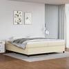 vidaXL Boxspring-s&auml;ngram gr&auml;ddvit 200x200 cm konstl&auml;der
