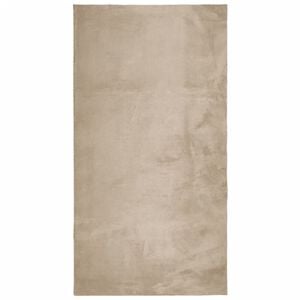 vidaXL Mjuk matta HUARTE med kort lugg tv&auml;ttbar sandbeige 60x110 cm