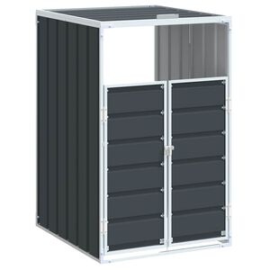 vidaXL Skjul f&ouml;r sopk&auml;rl antracit 72x81x115 cm st&aring;l