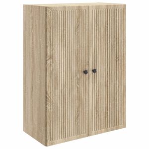 vidaXL V&auml;ggmonterat sk&aring;p Sonoma-ek 66 x 34,5 x 90 cm Konstruerat tr&auml;