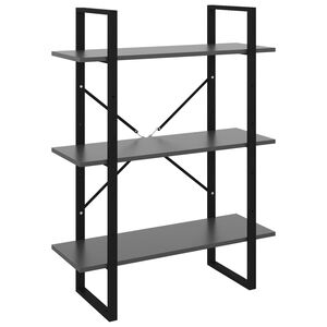 vidaXL Bokhylla gr&aring; 80x30x105 cm konstruerat tr&auml;