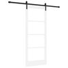 vidaXL Skjutd&ouml;rr ORKDAL Vit och svart 83 x 202 cm