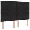 vidaXL LED huvuddyna Svart 144 cm Sammet