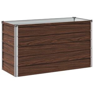 vidaXL H&ouml;jd Tr&auml;dg&aring;rdsb&auml;dd Svart 100 x 40 x 55 cm kallvalsad st&aring;l