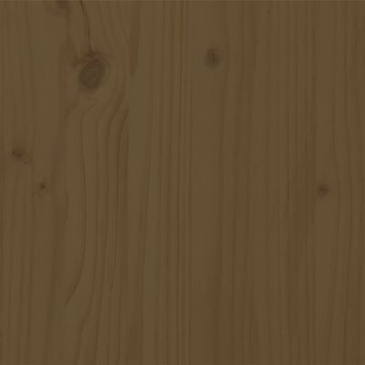 vidaXL Sängram honungsbrun massivt trä 75x190 cm liten enkelsäng