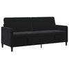 vidaXL Soffa med f&ouml;rvaring Svart 192 x 78 x 87 cm Polyester