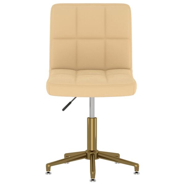 vidaXL Snurrbara matstolar 2 st gr&auml;ddvit sammet