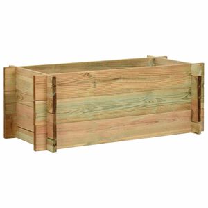 vidaXL Tr&auml;dg&aring;rdsupph&ouml;jd Gr&ouml;nsaksb&auml;dd Gr&ouml;n 120 x 80 x 32 cm Massiv furu