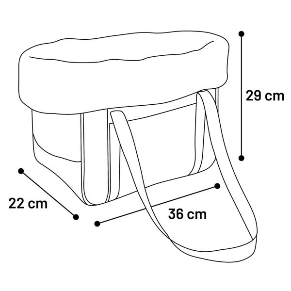 FLAMINGO Hundv&auml;ska Armando 36x22x29 cm svart