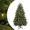 vidaXL Plast Hingad Julgran 300 LED-lampor Gr&ouml;n 270 cm PVC och st&aring;l