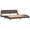 vidaXL Bed Frame "Viana" without Mattress Brown 200x200 cm Faux Leather