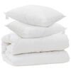 vidaXL Dunt&auml;cke med Kuddar med kudde 3 st Vit Mikrofiber