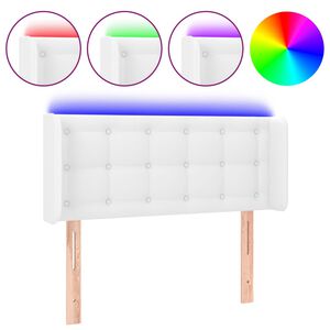 vidaXL S&auml;nggavel LED vit 83x16x78/88 cm konstl&auml;der