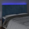 vidaXL S&auml;nggavel LED m&ouml;rkbl&aring; 160x5x118/128 cm sammet
