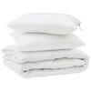 vidaXL Dunt&auml;cke med kudde 3 st Vit Mikrofiber
