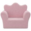 vidaXL Barnsoffa rosa mjuk plysch