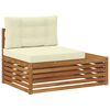 vidaXL Utomhus modulsoffa Naturf&auml;rg 115 x 83 x 73 cm Massivt Akaciatr&auml;