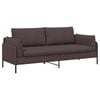 vidaXL 3-Sits soffa M&ouml;rkbrun 222 x 81 x 89 cm Tyg