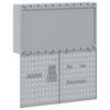 vidaXL Verktygsskåp och pegboard-set 3 pcs Svart 100 x 20 x 115 cm