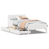 vidaXL S&auml;ngram utan madrass vit 90x190 cm massiv furu