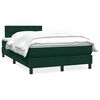 vidaXL Rams&auml;ng med madrass m&ouml;rkgr&ouml;n 120x210 cm sammet
