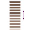 vidaXL Rullgardin zebra brun 60x150 cm tyg bredd 55,9 cm polyester