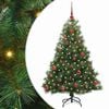 vidaXL Konstgjord julgran med 150 LED-lampor Gr&ouml;n 150 cm PE och PVC