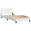vidaXL Bed Frame without Mattress "Hvar" White 100x200 cm Faux Leather