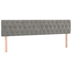 vidaXL S&auml;nggavlar ljusgr&aring; 180x7x78/88 cm sammet