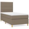 vidaXL Rams&auml;ng med madrass taupe 80x200 cm tyg