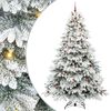 vidaXL Konstgjord julgran med 300 LED-lampor Vit 240 cm PE och PVC