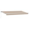 vidaXL Markisram Beige 400 x 200 cm Polyester med PU-bel&auml;ggning