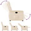 vidaXL Reclinerf&aring;t&ouml;lj beige mikrofibertyg