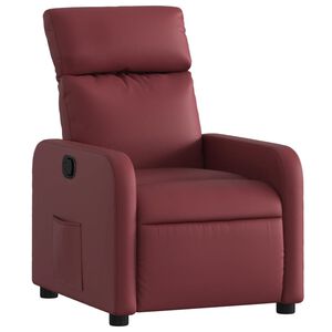 vidaXL Reclinerf&aring;t&ouml;lj vinr&ouml;d konstl&auml;der