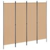 vidaXL 4-panelig rumsavskiljare Beige 200 x 180 cm Tyg
