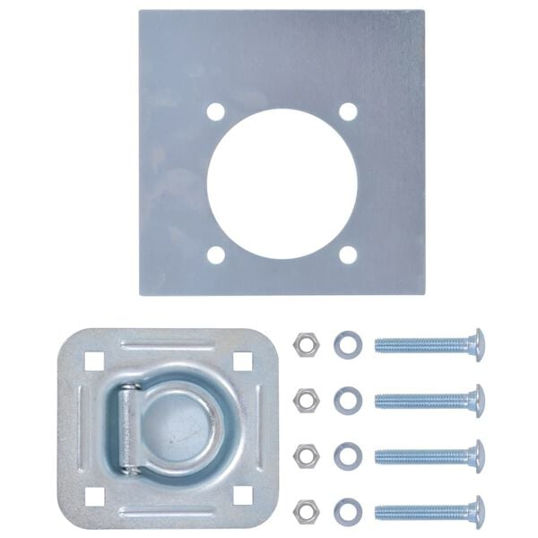 vidaXL Surrnings&ouml;glor f&ouml;r sl&auml;pvagn 6 st galvaniserat st&aring;l 2000 kg