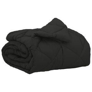 vidaXL Full &Aring;rs-Duvet Svart 200 x 135 cm Mikrofiber