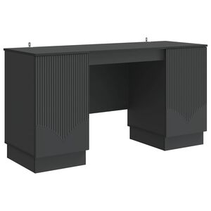 vidaXL Skrivbord Svart 142,5 x 50 x 75 cm Konstruerat tr&auml;